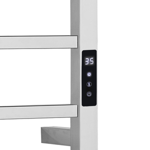 Sèche-serviettes électrique mural ou sur pied à 8 barres <span class=keywords><strong>avec</strong></span> réglage de la température et <span class=keywords><strong>minuterie</strong></span> 0-24 heures - Product Image 2