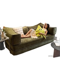 Canapé-lit en velours côtelé compressé sous vide avec design convertible pliable pour les petits espaces de vie