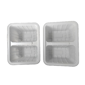 Vassoio per Alimenti in Plastica PP a 2 Scomparti, Forma Rettangolare, Pronto per la Consegna, Ideale per Hamburger - Product Image 6