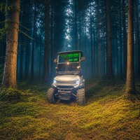 Elektrischer Golfwagen für Whisky-Destillerien, 4-Sitzer, 72V 7,5KW AC-Motor, Lithium-Batterie für Kellertouren, Fass-Roll- und Regal-Transport