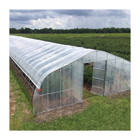 Serre agricole commerciale à simple travée de grande taille, modèle Farm Design, ensemble complet pour l'hiver, équipement agricole avec structure stable en métal
