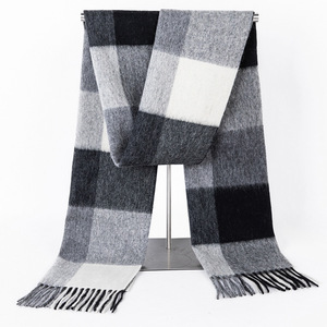 Luxury <strong>100</strong>% Pure Cashmere <strong>Shawl</strong>/Scarf Winter Women's Man Warm Plaid Checkque Pashmina <strong>Wool</strong> Scarf - Product Image 4