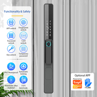 Cerradura Digital Inteligente IP65 con Huella Dactilar, Contraseña, Tarjeta y Control por Aplicación - Resistente al Agua para Puertas de Acero/Vidrio, Datos en la Nube