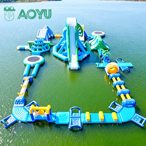 AOYU Jeux aquatiques gonflables commerciaux, toboggan <span class=keywords><strong>aquatique</strong></span>, équipement d'attraction, parcours d'obstacles pour le lac - Product Image 1
