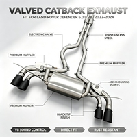 Sistema de Escape Catback Premium de Acero Inoxidable para Land Rover Defender 5.0T V8 2022-2024, Silenciador Original con Control del Vehículo, Tubo SS304, Kit de Carreras