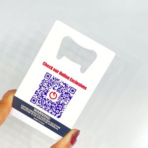 Tarjetas de Visita Metálicas NFC para Programas de Fidelización, en Blanco para Ferias Comerciales, Grabado Láser - Product Image 3