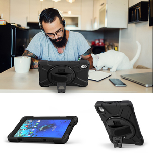 Custodia per Tablet Lenovo <span class=keywords><strong>Tab</strong></span> <span class=keywords><strong>M8</strong></span> TB-8705F 2020 Più Venduta, in Silicone e PC di Qualità, con Tracolla, Cinghia da Polso e Supporto, 8 Pollici - Product Image 6
