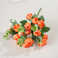 Fleur artificielle fausse fleur fleur artificielle paquet 15 têtes simulation bouquet rose maison mariage décoration collocation