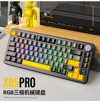 Nouveau clavier mécanique sans fil USB BT RGB à trois modes Attack Shark X85 PRO avec personnalisation de jeu à échange à chaud