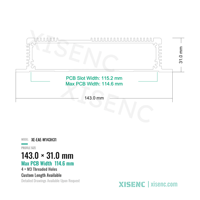 Boîtier en profilé aluminium monobloc 143*31mm avec supports à bride, surface anodisée, boîtier personnalisé pour unités de contrôle