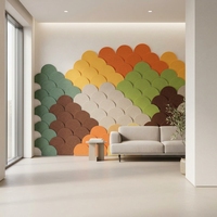 Panneau acoustique en fibre de polyester 3D Ginkgo, panneau mural d'absorption acoustique, revêtement de plafond décoratif pour l'intérieur