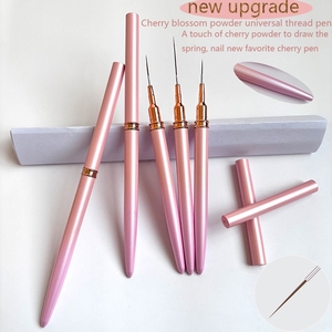 ชุดปากกาเขียนลายเล็บสี<span class=keywords><strong>ชมพู</strong></span> 3 ชิ้น ด้ามจับโลหะ สำหรับวาดลายเล็บแบบฝรั่งเศส ลายเส้น 3 มิติ ชุดแปรงทำเล็บ - Product Image 1