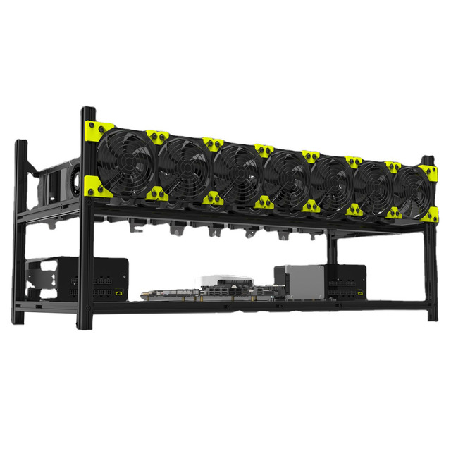 Factory Customization 6 GPUAluminum Alloy Open Air Rig Rack Case USB Port ATX PSU Stackable ATX Form Factor Computer Tower Frame