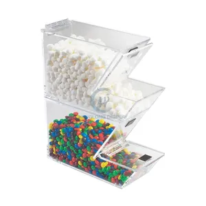 Plastic Doos Display 2 Lagen Clear Acryl Snoep Snacks Opslag Dispenser Doos Houder