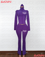 Activewear Set pakaian olahraga wanita, Set Legging olahraga Fitness Yoga panjang Gimnastik dua potong, jaket ritsleting warna baru untuk perempuan