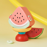 Nouvelle boîte à bonbons créative en plastique en forme de pastèque, joli récipient à collation pour enfants, rangement pour noix et fruits secs, capacité 0-1L, design original
