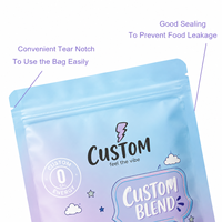 Sachet alimentaire personnalisé de haute qualité, imprimé, à fond plat, avec fermeture éclair refermable et doublure en feuille épaisse, pour le stockage du café, du thé et des aliments pour animaux de compagnie
