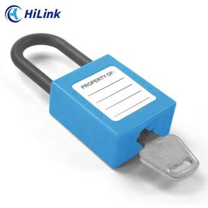 <span class=keywords><strong>Cadenas</strong></span> de sécurité en plastique isolé <span class=keywords><strong>bleu</strong></span> haute sécurité 38mm avec clé principale protégée contre les chocs électriques - Product Image 4