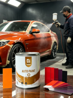 Peinture automobile 2K acrylique haute brillance, résistante aux rayures et à l'usure, pour la retouche automobile, vente en gros