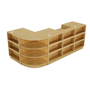 बुटीक सुपरमार्केट और किराने की दुकानों प्रदर्शन रैक लकड़ी चेकआउट काउंटर - Product Image 2