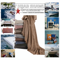 Nouveau foulard hijab en viscose de coton et lin texturé en rayonne modal léger pour femmes musulmanes, vente en gros
