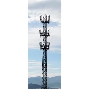 Network 5g Support Telecom 60m Microwave Base Station Mast Frame Communication Wifi Antena Lattice Tubular Steel Tower For Sale