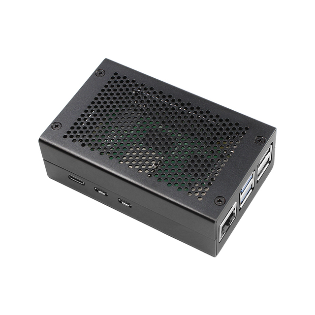 Raspberry Pi 5 Metal Case Active Cooling Fan Heat Sink Aluminum Alloy Protective Shell Pi 5 B01