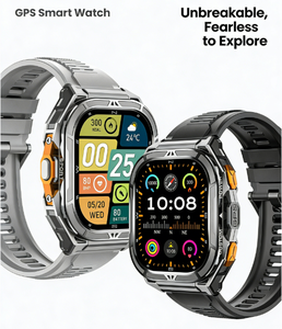 X5 Smart <b>Watch</b> 1.96'' AMOLED Dual-Frequency GPS 5ATM Square Design Silicone Magnetic Sleep Fitness Tracker 100+ Sports Modes - Product Image 3