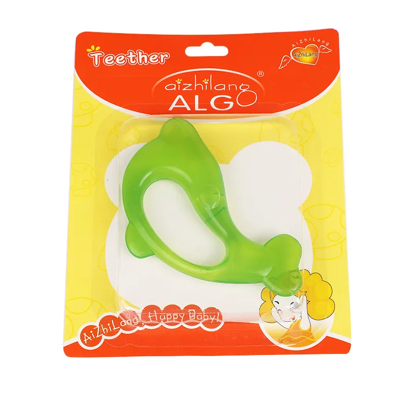 ALGO 핫 세일 사용자 정의 유아 아기 씹는 teether 장난감 bpa 무료 EVA 실리콘 아기 물 teether