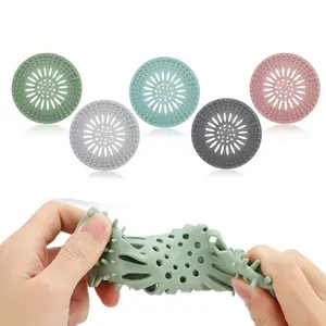 Hair Catcher Durable Silicone Hair Stopper Shower Drain Cover Easy to Install and Clean for Bathroom Tub and Kitchen