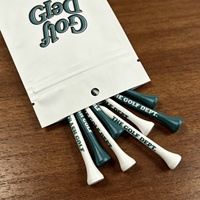 Tee de golf en bois peint, impression sérigraphique personnalisée, souvenir de club de golf, approvisionnement en gros, léger, écologique, durable