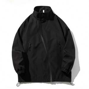 Veste de sport imperméable coupe-vent pour homme, style streetwear, en polyester softshell, avec logo personnalisé - Product Image 2