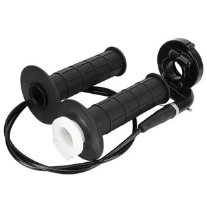 Poignées universelles en caoutchouc pour moto, 7/8 " 22 mm, avec kit de câble d'accélérateur, neuves - Product Image 1