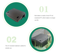 Station d'appât pour rats verrouillable et durable, écologique, boîte à appât solide pour rongeurs, pour la lutte antiparasitaire commerciale, résidentielle et intérieure/extérieure
