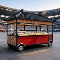 Camion de restauration motorisé électrique entièrement équipé en acier inoxydable, cuisine mobile, restauration rapide, snacks, bonbons, bière, commerce