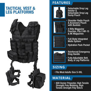 حقيبة الصدر التكتيكية متعددة الوظائف للتنزه والرماية والتدريب التكتيكي - Product Image 5