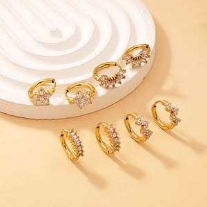 Корейские модные дизайнерские позолоченные украшения из нержавеющей стали для свадьбы - Product Image 1