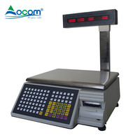 Báscula Impresora de Códigos de Barras TM-AA-5D, Báscula Digital de Pesaje, Báscula Registradora, Báscula de Cálculo de Precios de 15/30 kg