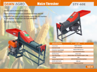 DAWN AGRO Batteuse à moteur thermique, solution de traitement des céréales multi-cultures pour petites exploitations agricoles, taux d'écossement élevé