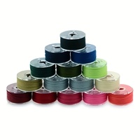 25 pièces de fil à coudre en polyester de couleurs mélangées avec canette en plastique pour ensembles de fils à broder métalliques bricolage tissé à la main