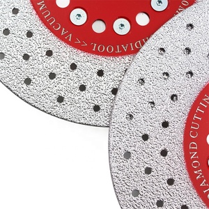 SHDIATOOL meule diamantée brasée sous vide Double face disque de coupe et de meulage lame de <span class=keywords><strong>scie</strong></span> disque de polissage avec bride M14 - Product Image 2