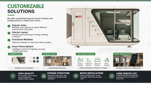 Casa Capsula a 2 Piani con 3 Camere da Letto, Struttura in Acciaio, Ampio Spazio, Interni Personalizzabili, Lussuosa <span class=keywords><strong>e</strong></span> Moderna, Facile da Montare - Product Image 6