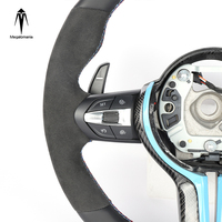 Volant sport personnalisé en fibre de carbone pour BMW F30 F10 Série 3 Série 5 X5 X6 E90 E92 M3 M5 E46 F20 F12 F80 F82 avec éclairage LED