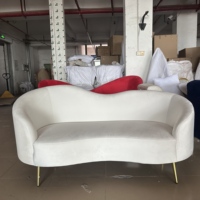 Sofá Curvo de Lujo para Bodas, Tapizado en Terciopelo, Asientos para Eventos, Recepciones, Banquetes, Uso Comercial