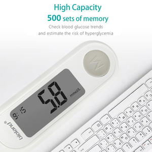 Kit de <span class=keywords><strong>glucomètre</strong></span> sans codage pour usage domestique, adapté aux personnes âgées et aux femmes enceintes, <span class=keywords><strong>avec</strong></span> bandelettes de test et lancettes - Product Image 1