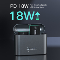 Chargeur de batterie double USB-C rapide 18W pour batteries d'appareil photo Sony A7iii A7R V A7R IV Alpha A7C A9/A9S A6600A7R3 NP-FZ100 OEM