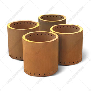 Foyer à charbon en acier Corten avec cendrier - Product Image 2