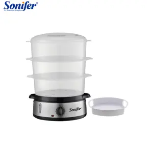 Sonifer SF-4030 wholesale nova casa 220v timer controle pequeno mini 3 camadas fogão plástico elétrico alimentos vapores