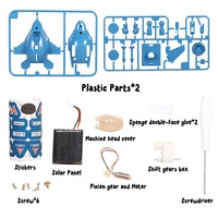 Kit de Chasseur Aérospatial Solaire STEM, Jouet Éducatif, Modèle d'Avion à Énergie Verte Auto-alimenté avec Télécommande, Cadeau Scientifique pour l'Apprentissage
