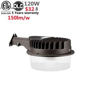 Led dusk to dawn light CE ETL approved 7 years warranty 30W-150W high lumen output up to 135-170LM/W IP66 waterproof